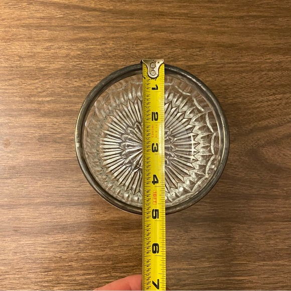 Vintage Leonard 5” Bowl Clear Italian Crystal with Silver Plated Rim - Italy - Picture 2 of 6